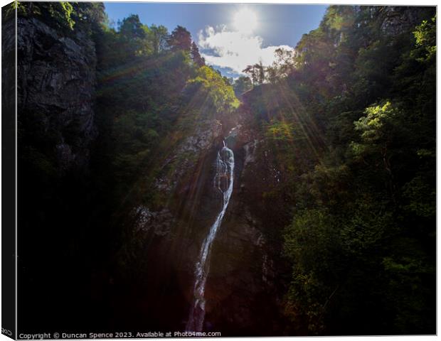 The Falls of Foyers, Canvas Print by Duncan Spence