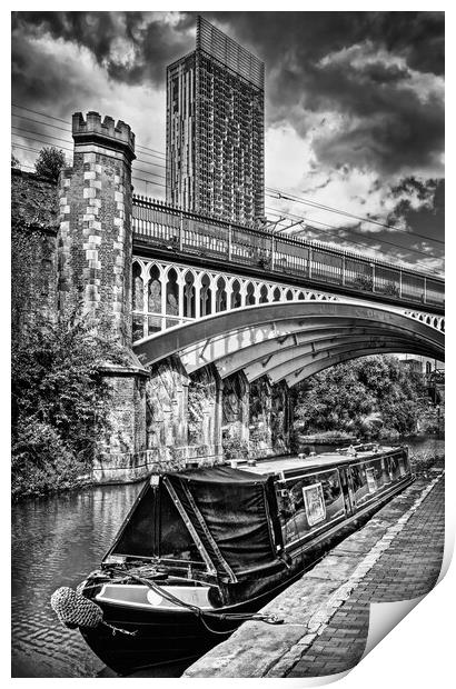 Rochdale Canal and Beetham Tower  Print by Darren Galpin