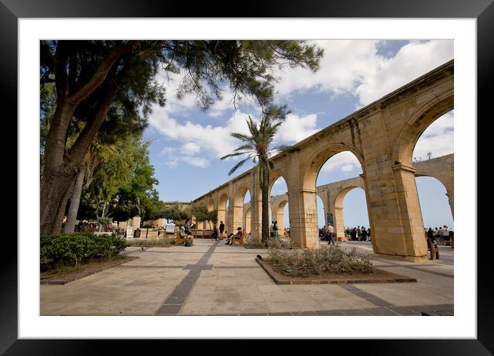 Upper Barrakka Gardens, Valletta, Malta Framed Mounted Print by Jim Jones
