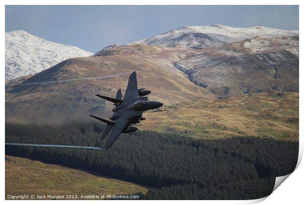 F15D low level through the Welsh Valleys Print by Jack Murawa
