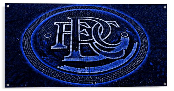 Rangers Football Club crest mosaic Acrylic by Allan Durward Photography