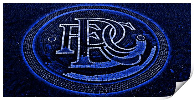 Rangers Football Club crest mosaic Print by Allan Durward Photography