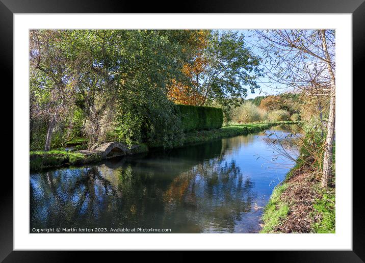 Bourton on the water Framed Mounted Print by Martin fenton