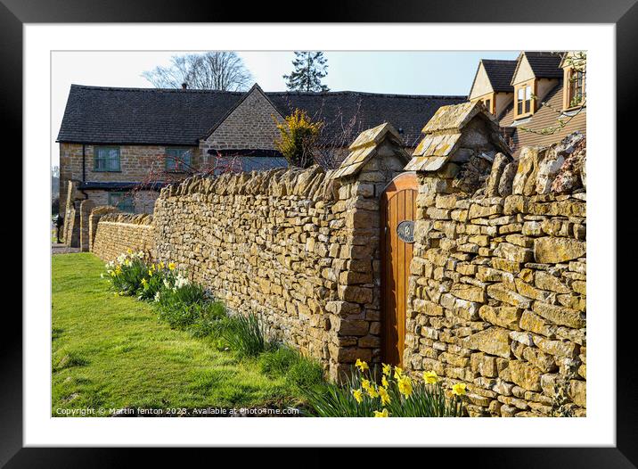 Dry stone wall Framed Mounted Print by Martin fenton