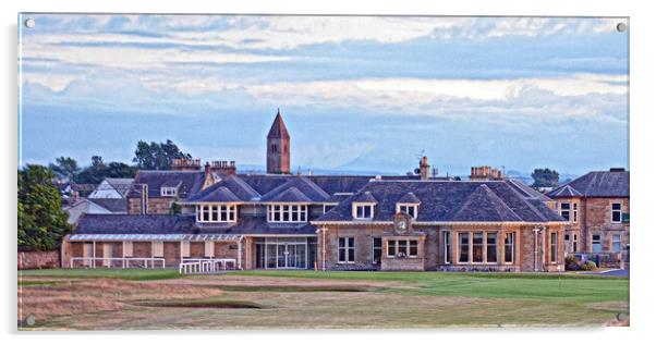 Prestwick Golf Club clubhouse Acrylic by Allan Durward Photography