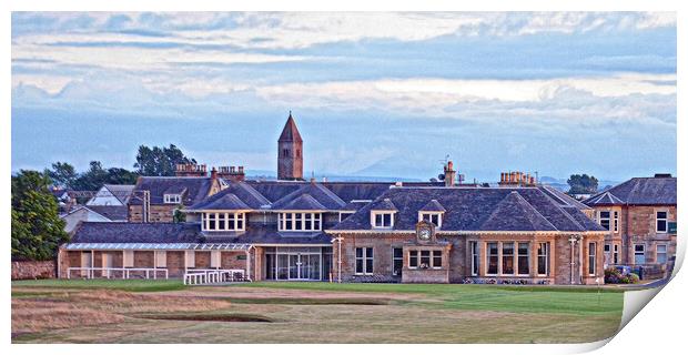 Prestwick Golf Club clubhouse Print by Allan Durward Photography