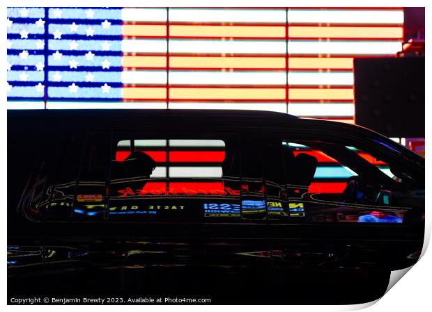 Times Square Silhouette  Print by Benjamin Brewty