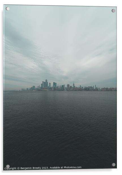 Manhattan Skyline Acrylic by Benjamin Brewty