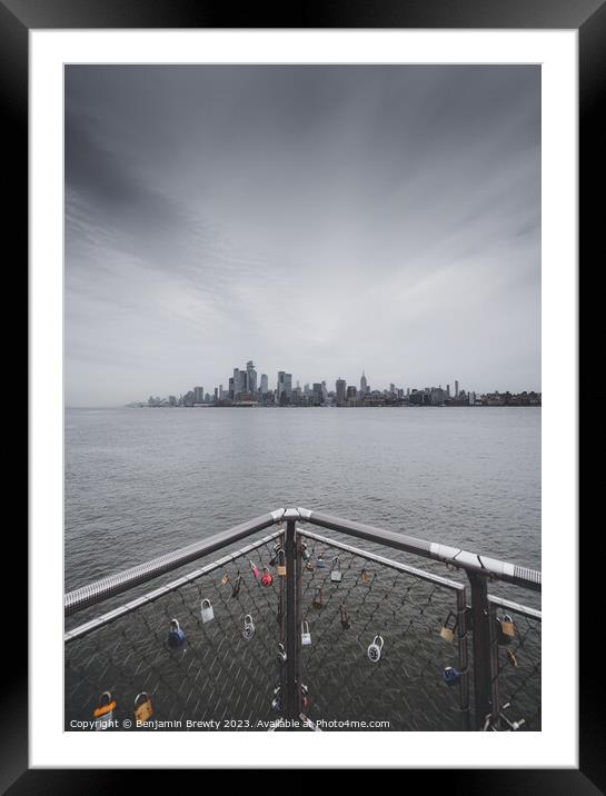 Manhattan Skyline Framed Mounted Print by Benjamin Brewty