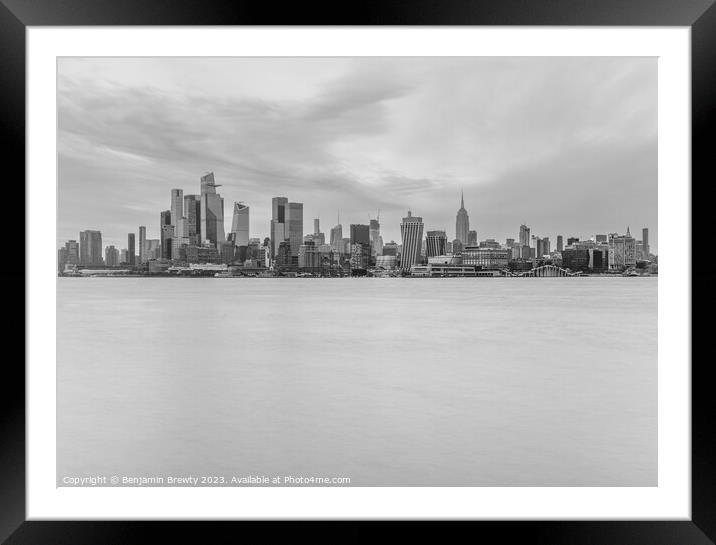 Manhattan Skyline  Framed Mounted Print by Benjamin Brewty