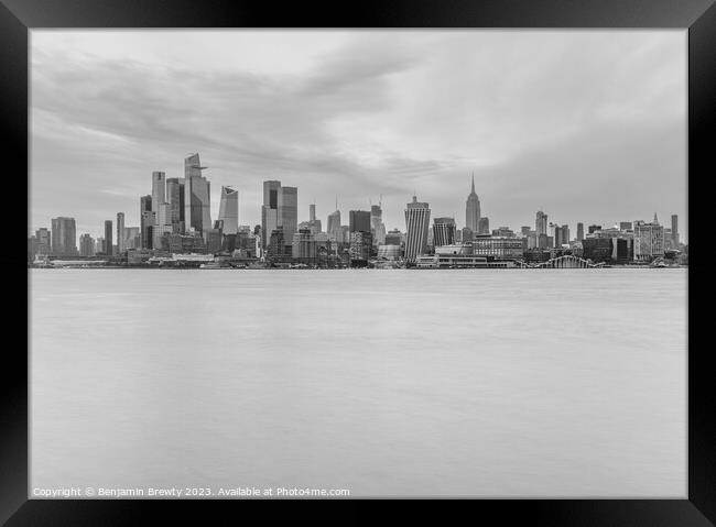 Manhattan Skyline  Framed Print by Benjamin Brewty