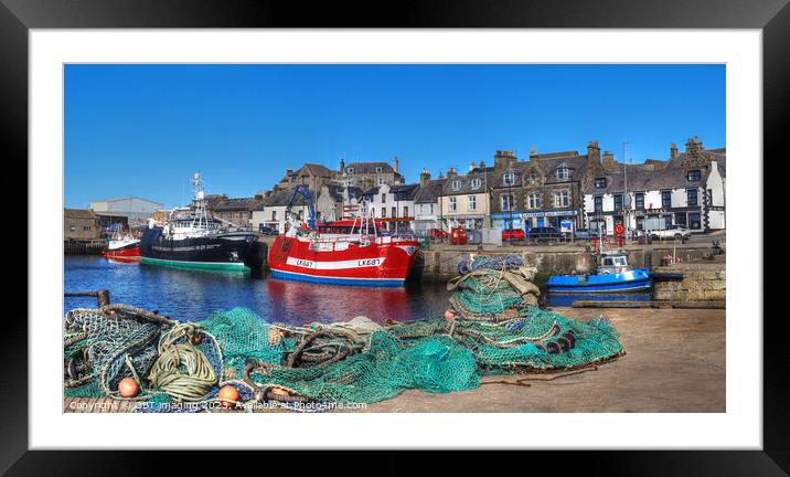 MacDuff Harbour Aberdeenshire Scotland Lerwick & Fraserburgh Boats an' Nets   Framed Mounted Print by OBT imaging