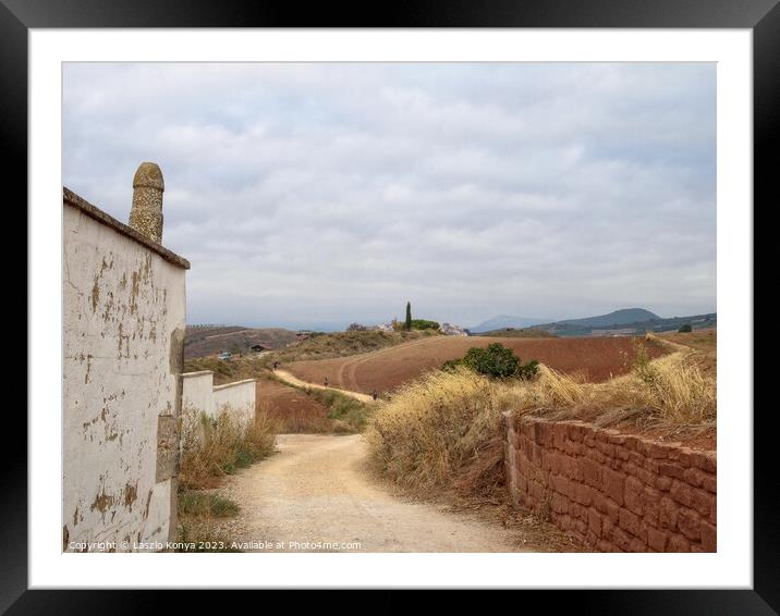 From Maneru to Cirauqui Framed Mounted Print by Laszlo Konya