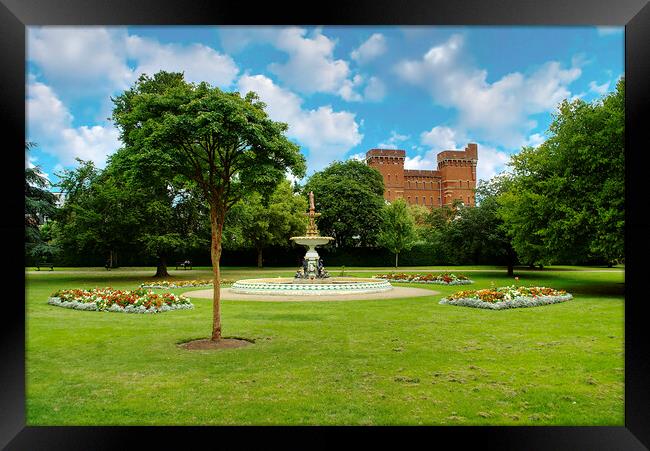 Vivary Park Taunton Framed Print by Alison Chambers