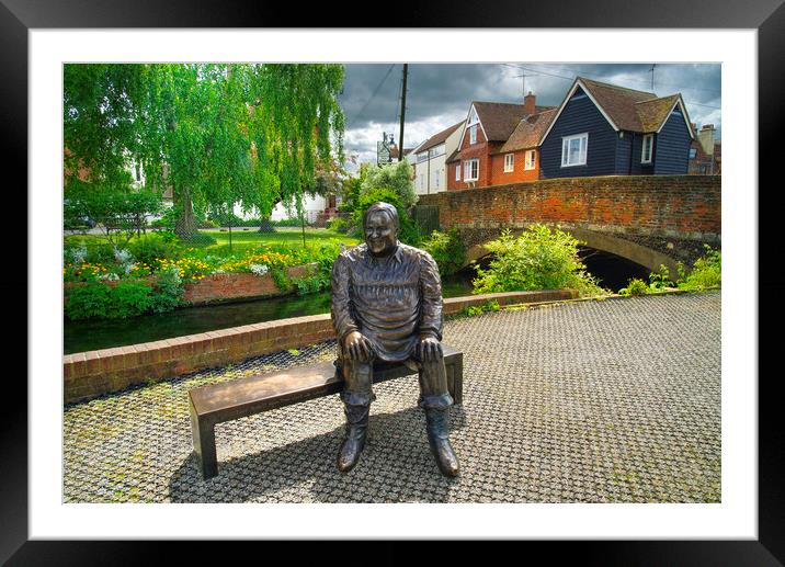 Dave Lee Statue Canterbury  Framed Mounted Print by Alison Chambers