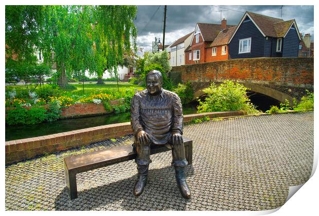 Dave Lee Statue Canterbury  Print by Alison Chambers