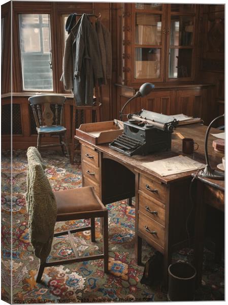Bletchley Park Office Canvas Print by Dave Bowman