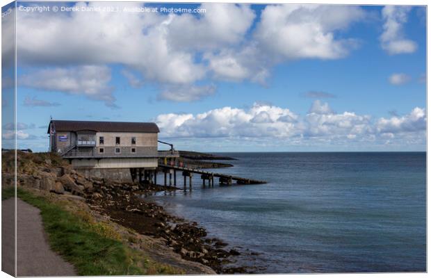 Lifeboat Station, Moelfre on Anglesey Canvas Print by Derek Daniel