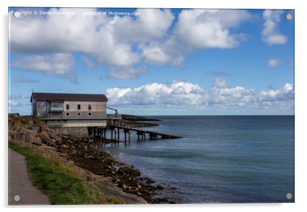 Lifeboat Station, Moelfre on Anglesey Acrylic by Derek Daniel