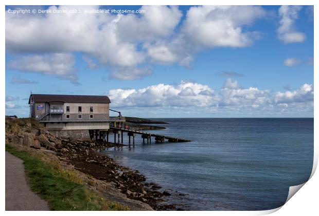 Lifeboat Station, Moelfre on Anglesey Print by Derek Daniel