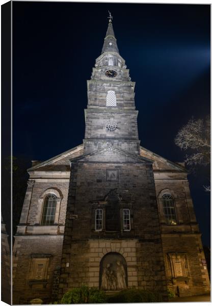 Church of St Cuthbert at Night in Edinburgh Canvas Print by Artur Bogacki
