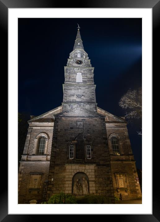 Church of St Cuthbert at Night in Edinburgh Framed Mounted Print by Artur Bogacki