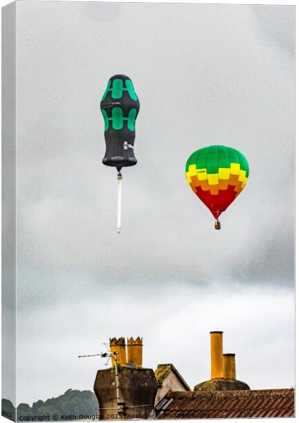 Two Balloons Canvas Print by Keith Douglas