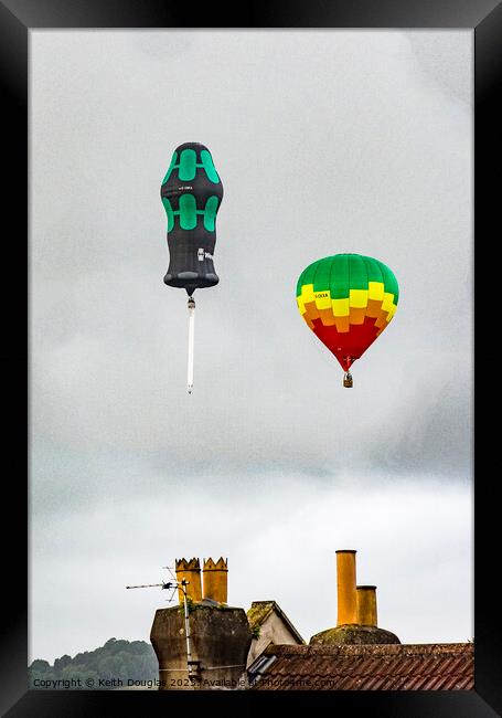Two Balloons Framed Print by Keith Douglas