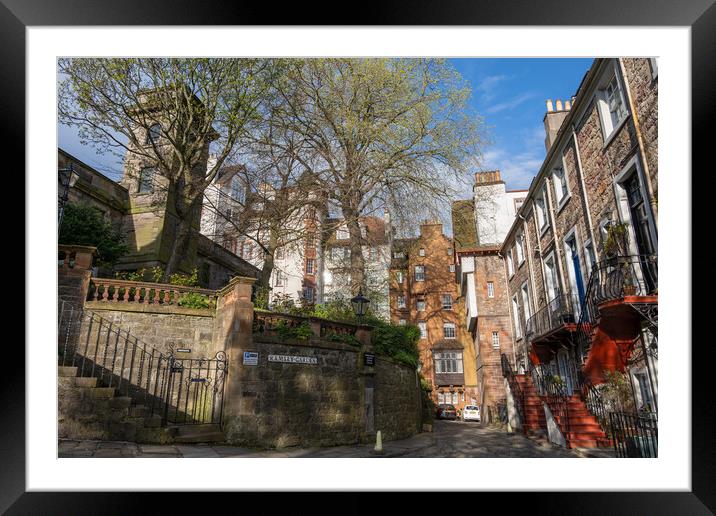 Ramsay Garden Apartment Buildings In Edinburgh Framed Mounted Print by Artur Bogacki