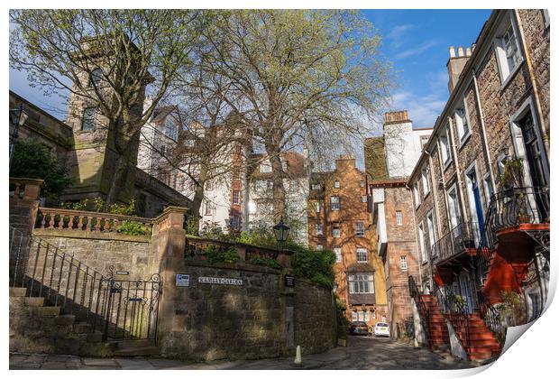 Ramsay Garden Apartment Buildings In Edinburgh Print by Artur Bogacki