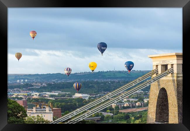 Hot Air Balloons over Bristol Framed Print by Keith Douglas