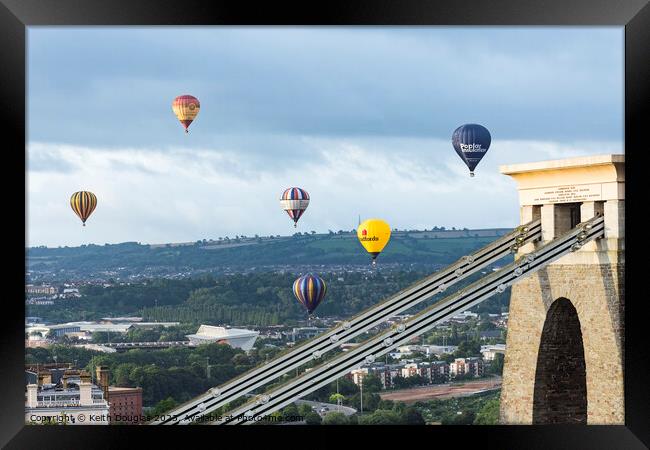 Hot Air Balloons over Bristol Framed Print by Keith Douglas