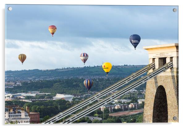 Hot Air Balloons over Bristol Acrylic by Keith Douglas