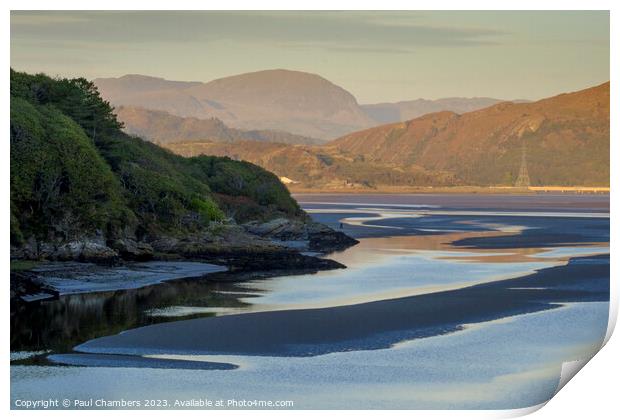 The River Dwyryd in Portmeirion, Wales, a place to relax and enjoy the scenery Print by Paul Chambers