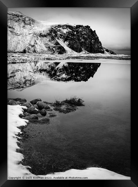 Stóra Dímon Reflection Framed Print by Dave Bowman