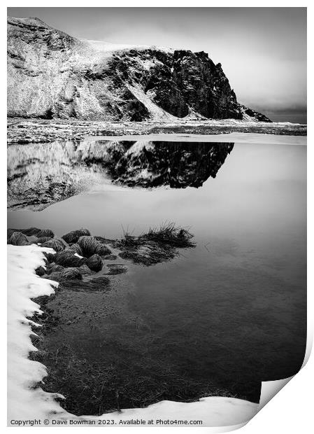 Stóra Dímon Reflection Print by Dave Bowman