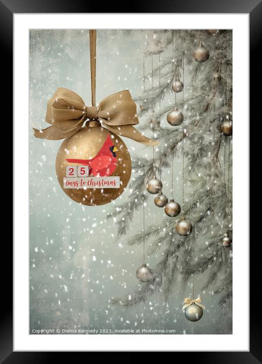Countdown To Christmas Framed Mounted Print by Donna Kennedy