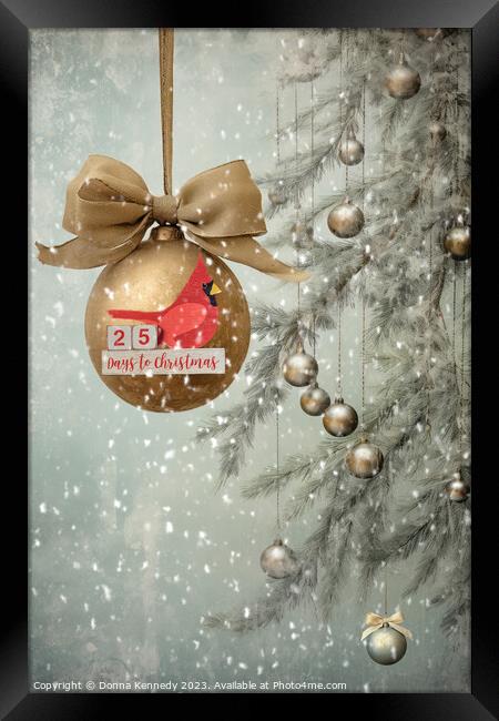 Countdown To Christmas Framed Print by Donna Kennedy