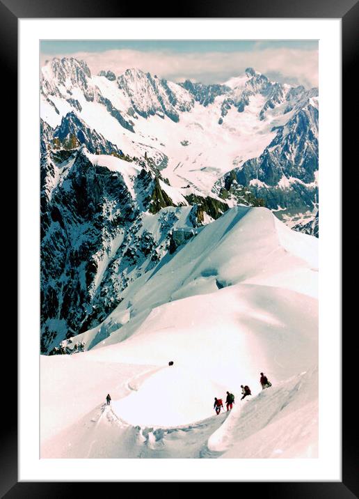 Chamonix Aiguille du Midi Mont Blanc Massif French Alps France Framed Mounted Print by Andy Evans Photos