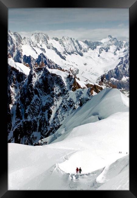 Chamonix Aiguille du Midi Mont Blanc Massif French Alps France Framed Print by Andy Evans Photos