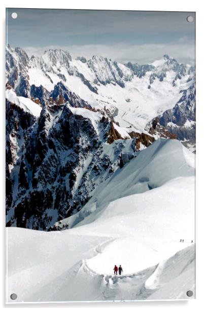 Chamonix Aiguille du Midi Mont Blanc Massif French Alps France Acrylic by Andy Evans Photos