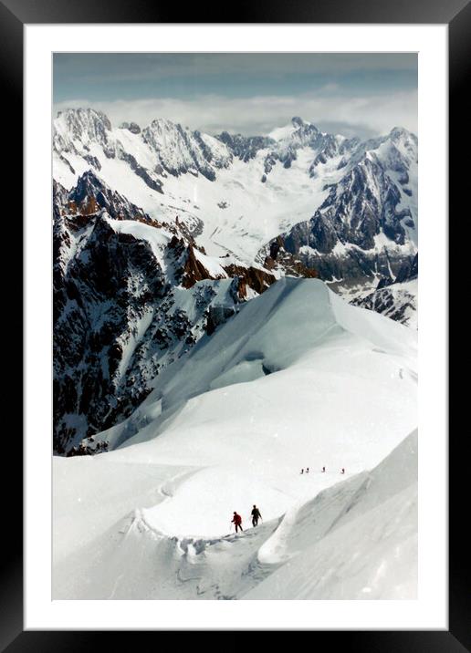 Chamonix Aiguille du Midi Mont Blanc Massif French Alps France Framed Mounted Print by Andy Evans Photos