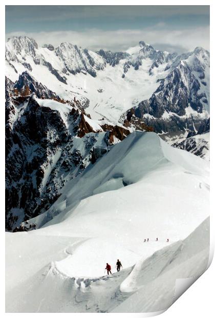 Chamonix Aiguille du Midi Mont Blanc Massif French Alps France Print by Andy Evans Photos