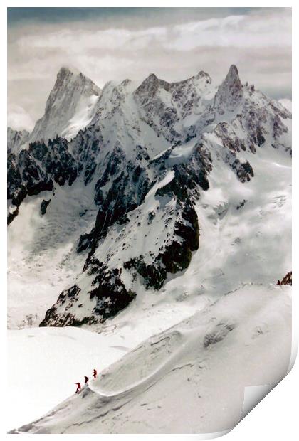 Chamonix Aiguille du Midi Mont Blanc Massif French Alps France Print by Andy Evans Photos