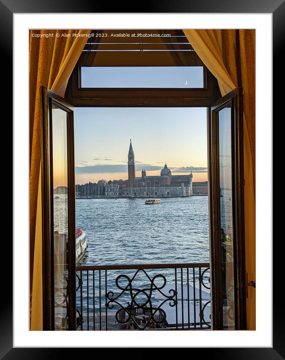 Venice window Framed Mounted Print by Alan Pickersgill