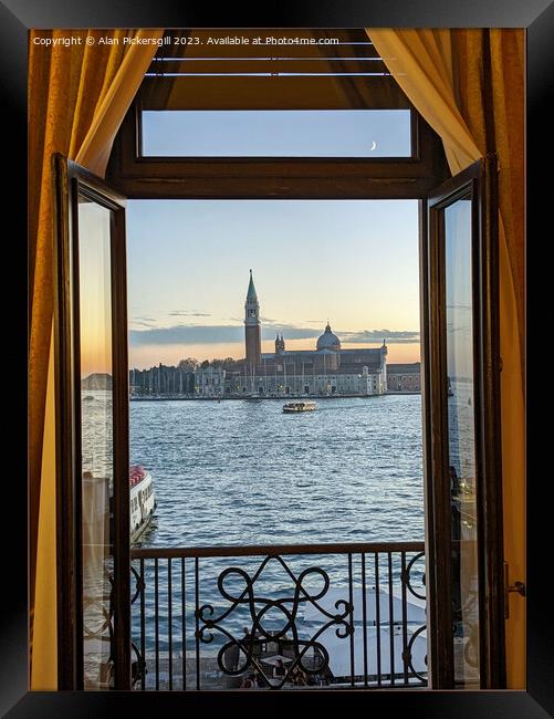 Venice window Framed Print by Alan Pickersgill