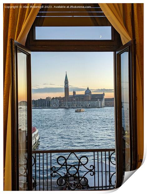 Venice window Print by Alan Pickersgill