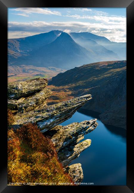 Distant Tryfan Framed Print by John Henderson