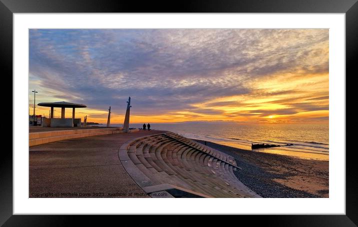Cleveleys Beach Sunset Framed Mounted Print by Michele Davis