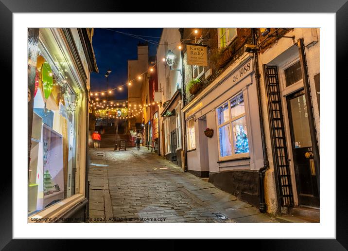 Christmas steps in Bristol, England Framed Mounted Print by Martin Williams